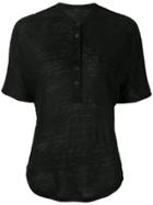 Joseph Buttoned T-shirt - Black