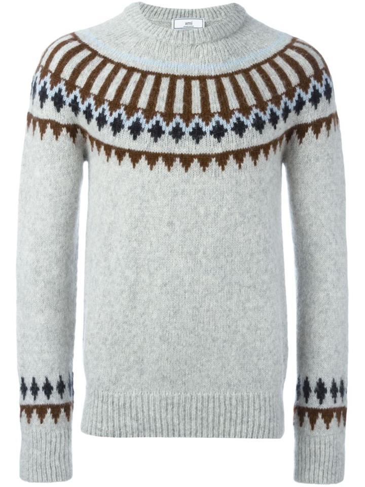 Ami Alexandre Mattiussi Pattern Intarsia Jumper