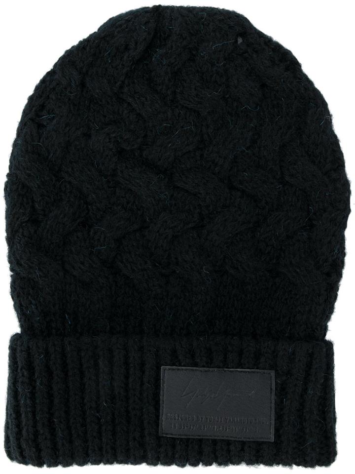 Yohji Yamamoto Chunky Knit Beanie - Black