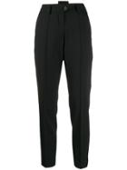 Isabel Benenato High Waisted Tapered Trousers - Black