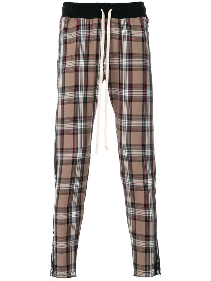 Represent Tartan Print Trousers - Nude & Neutrals
