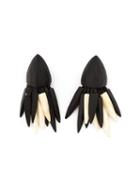Monies Shard Cluster Clip-on Earrings, Women's, Brown