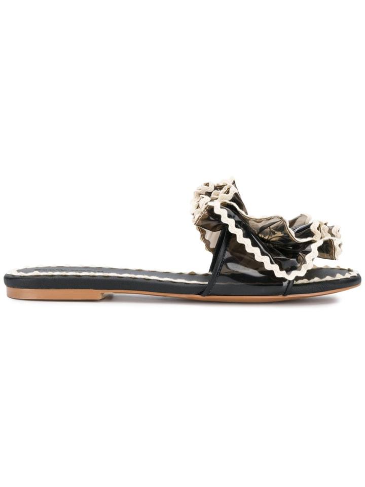 See By Chloé Ribbon Detail Slide Sandals - Black