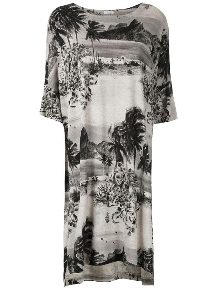 Osklen Vestido Dec V Sand Palm - Grey