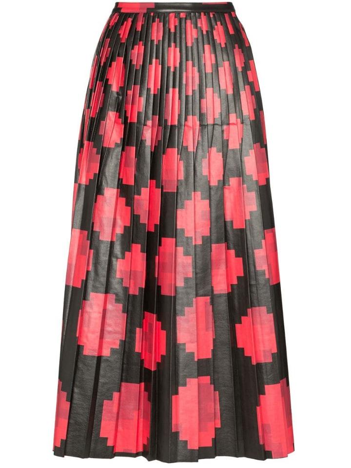 Marni Pixel Print Midi Skirt - Black