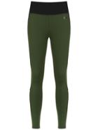Track & Field Anatomic Leggings With Cut Details - Green