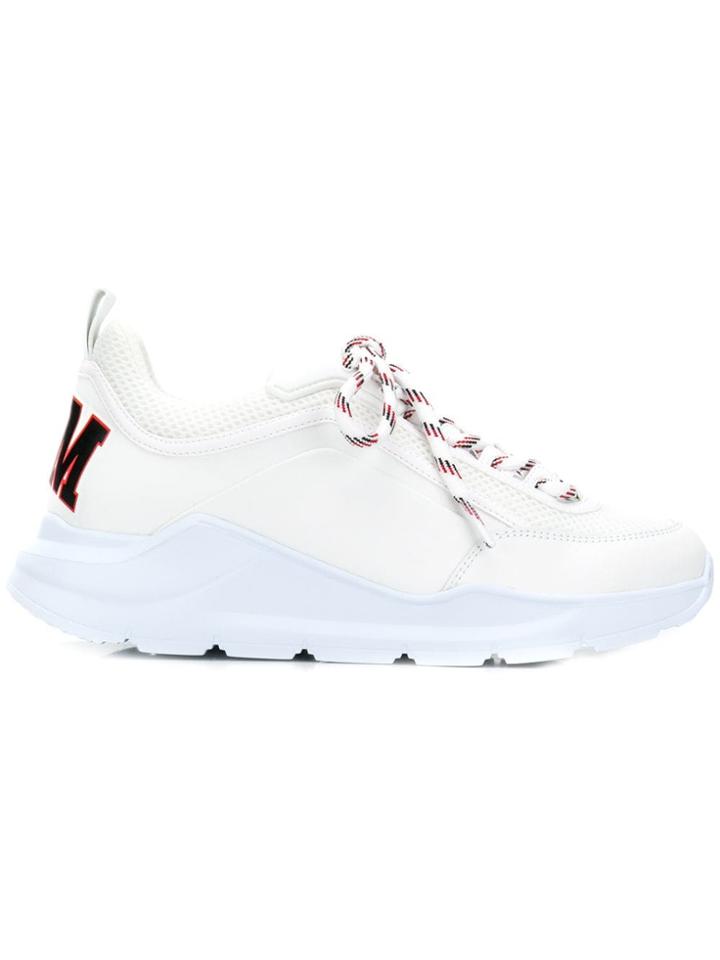 Msgm Bold Logo Sneakers - White