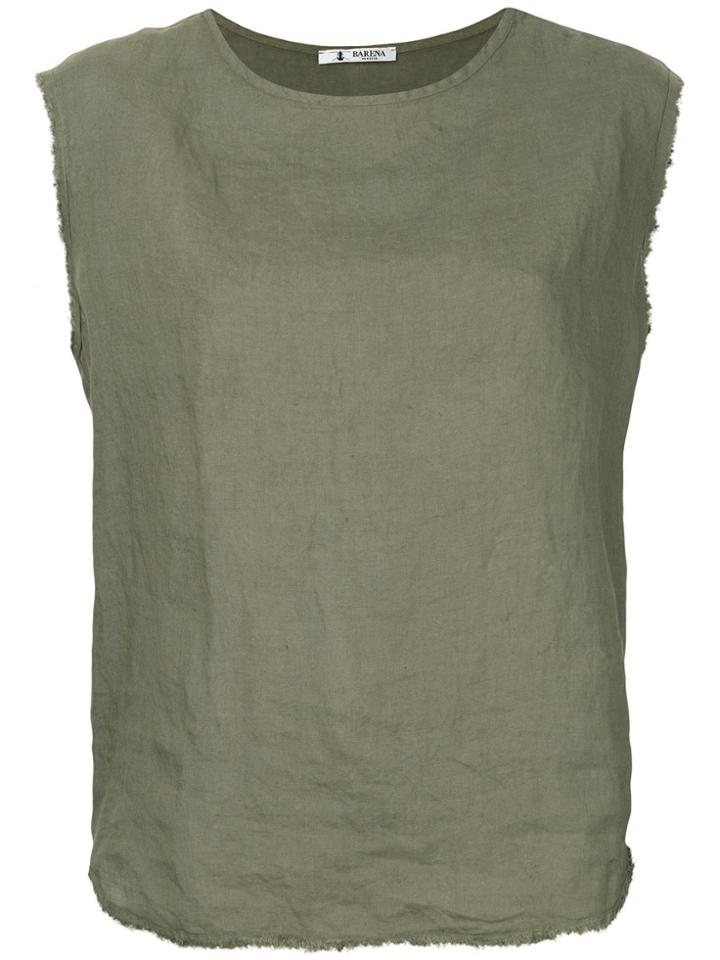 Barena Sleeve-less Shift Top - Green