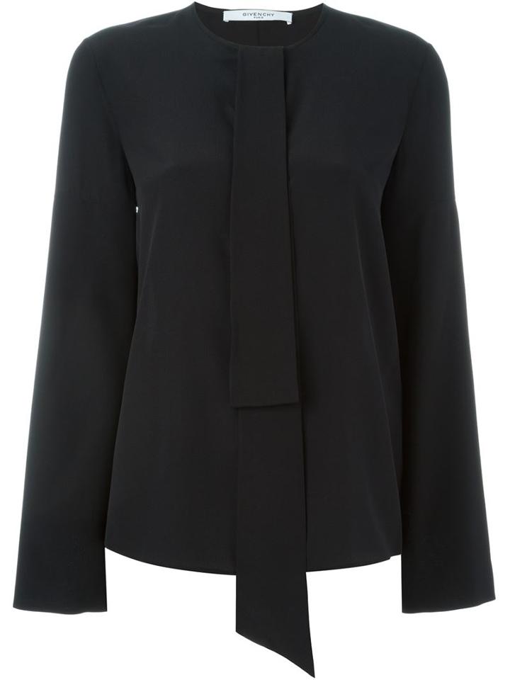 Givenchy Placket Detail Blouse, Women's, Size: 36, Black, Silk