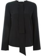Givenchy Placket Detail Blouse, Women's, Size: 36, Black, Silk