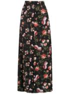 Gloria Coelho Printed Maxi Skirt - Black