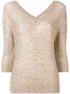 Snobby Sheep Sequinned Knitted Jumper - Neutrals
