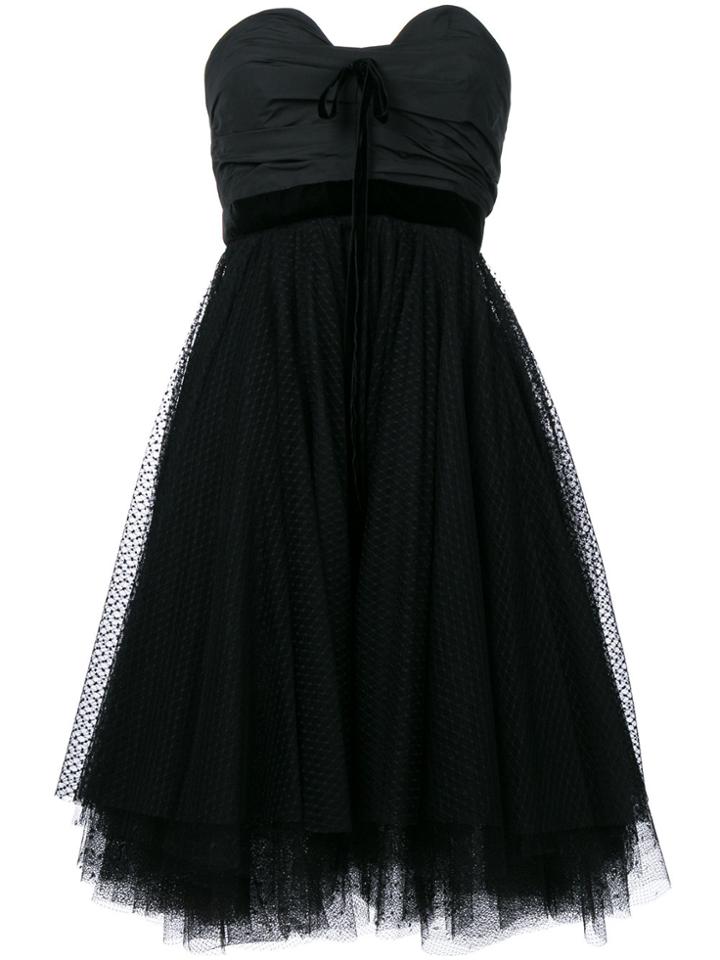 Philosophy Di Lorenzo Serafini Strapless Tulle Dress - Black