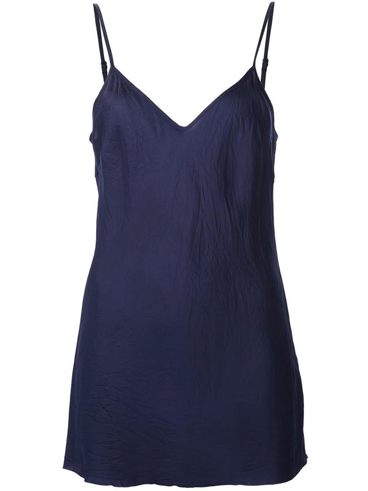 Organic By John Patrick Spaghetti Strap Cami, Women's, Size: Large, Blue, Cupro