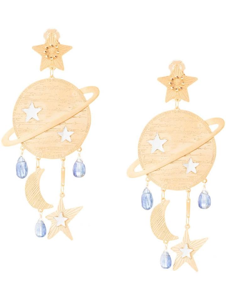 Mercedes Salazar Solar System Drop Earrings - Gold