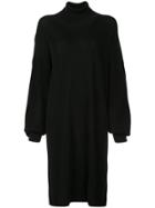 Maison Margiela Oversized Mid-length Turtleneck Sweater - Black