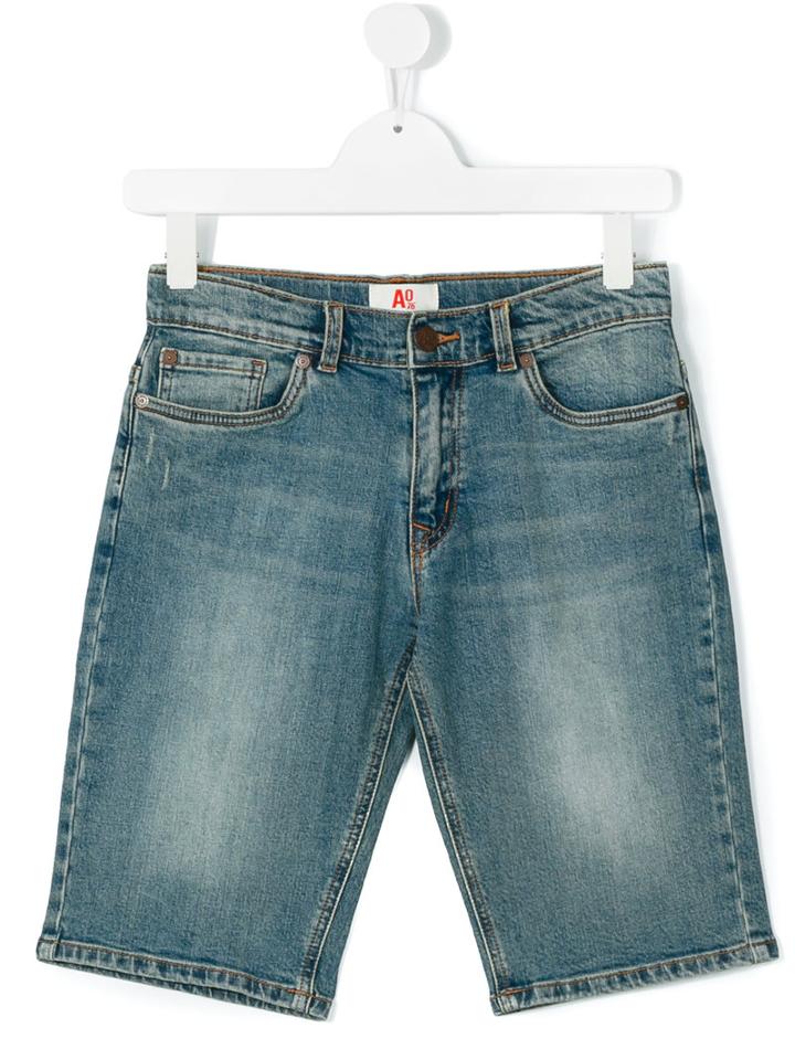 American Outfitters Kids - Light Wash Denim Shorts - Kids - Cotton/spandex/elastane - 16 Yrs, Blue