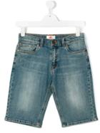 American Outfitters Kids - Light Wash Denim Shorts - Kids - Cotton/spandex/elastane - 16 Yrs, Blue