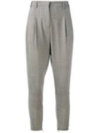 Eleventy Tapered Trousers, Women's, Size: 44, Grey, Polyester/spandex/elastane/acetate/virgin Wool