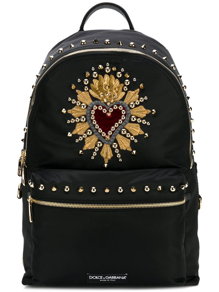 Dolce & Gabbana Stud Embellished Backpack - Black