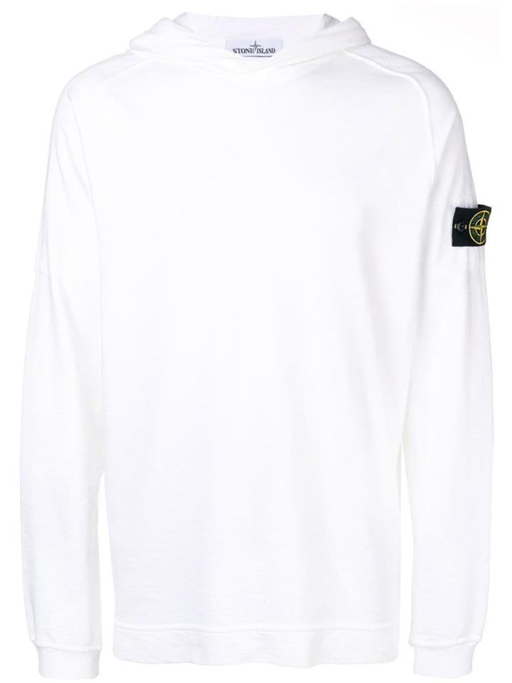 Stone Island Pullover Hoodie - White