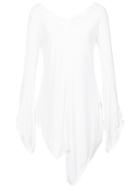 Andrea Ya'aqov Asymmetric Sheer T-shirt - White