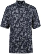 Lanvin Koi Fish Print Shirt, Men's, Size: 40, Blue, Cotton