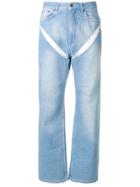 Y/project Cut-out Detail Jeans - Blue
