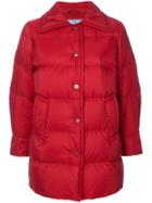 Prada Feather Down Padded Jacket - Red