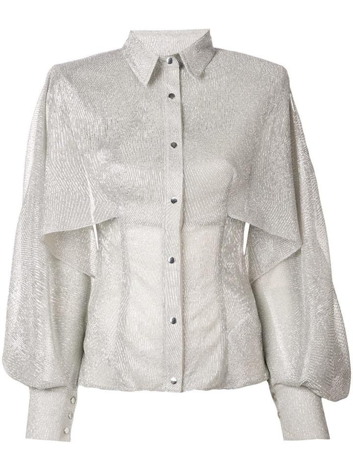 Talbot Runhof Saigon Shirt - Silver