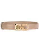 Salvatore Ferragamo Double Gancio Belt, Women's, Size: 75, Nude/neutrals, Calf Leather