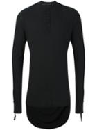 Cedric Jacquemyn Henley T-shirt, Men's, Size: 46, Black, Silk