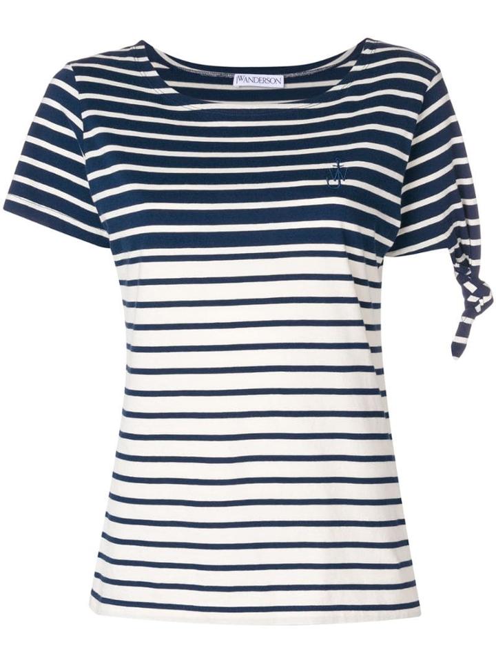 Jw Anderson Stripe Knot T-shirt - Blue