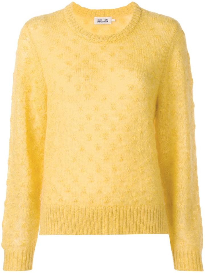 Baum Und Pferdgarten Check Knit Jumper - Yellow & Orange