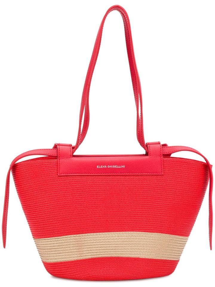 Elena Ghisellini Small Trapeze Tote - Red