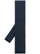 Tom Ford Open Weave Knit Tie - Blue