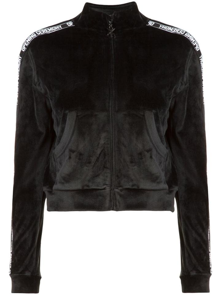 Opening Ceremony Velour Track Jacket - Black