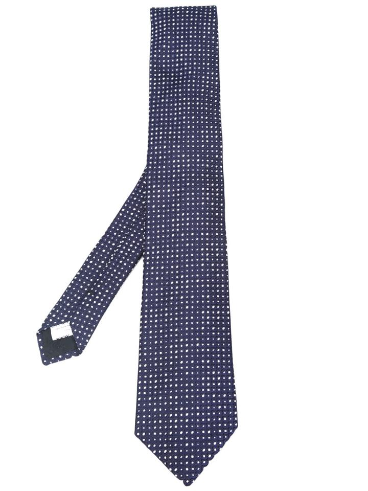 Lardini Dot Print Tie - Blue