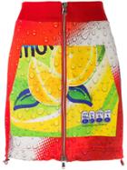 Moschino Pre-owned 1990's Soda Print Mini Skirt - Yellow