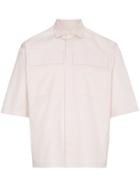 Jil Sander Pale Pink Chest Pocket Shirt - Pink & Purple