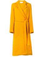 Ports 1961 Textured Trench Coat, Women's, Size: 42, Yellow/orange, Cotton