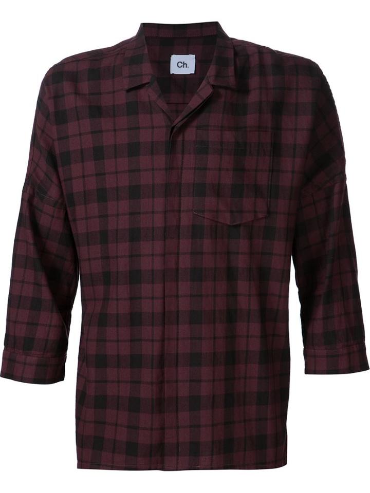 Chapter Checked Shirt, Men's, Size: S, Red, Cotton