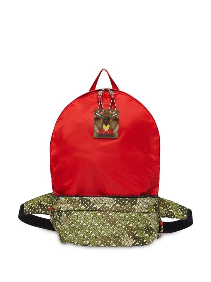 Burberry Monogram Print Panel Convertible Bum Bag - Green