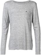Osklen Long Sleeve Melange T-shirt, Men's, Size: Medium, Grey, Linen/flax/polyester