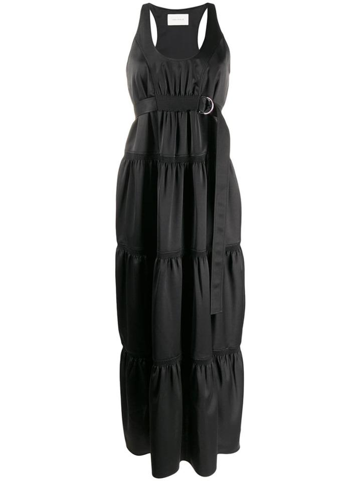 Cédric Charlier Panelled Maxi Dress - Black