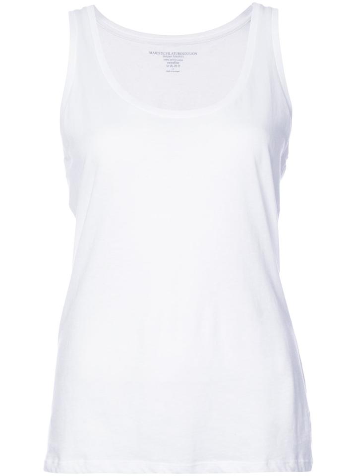 Majestic Filatures - Scoop Neck Tank Top - Women - Cotton - 3, White, Cotton