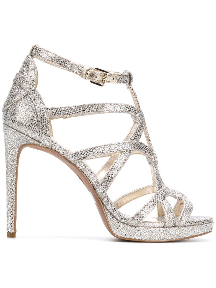 Michael Kors Collection Strappy High Heel Sandals - Metallic