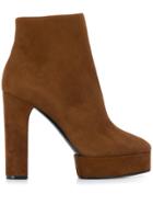 Casadei High Heel Platform Boots - Brown