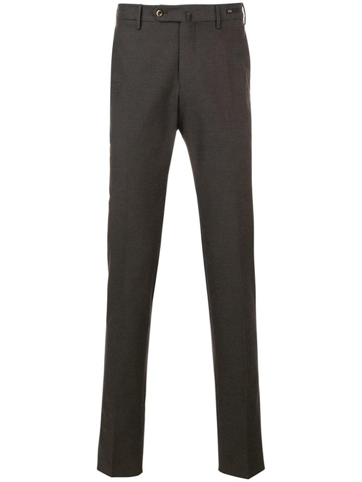 Pt01 Tailored Straight-leg Trousers - Brown