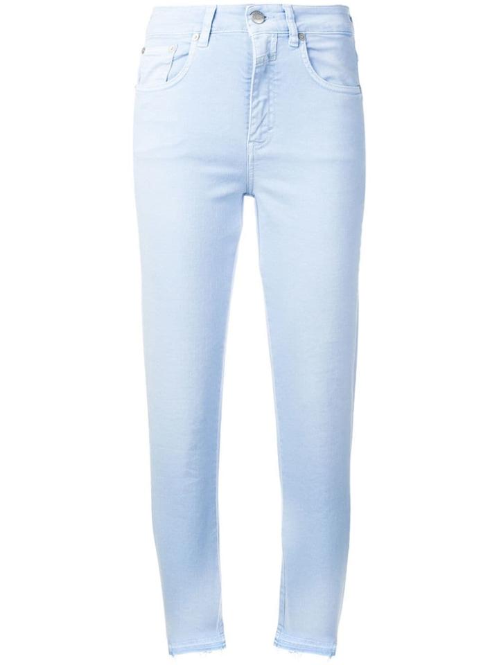 Closed Frayed Slim Fit Jeans - Blue
